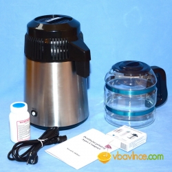 AQUA Compact II - chrom - nejprodávanější destilační přístroj se skleněnou nádobou na vodu